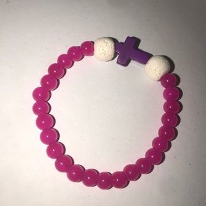 Essential oil cross diffuser bracelet
